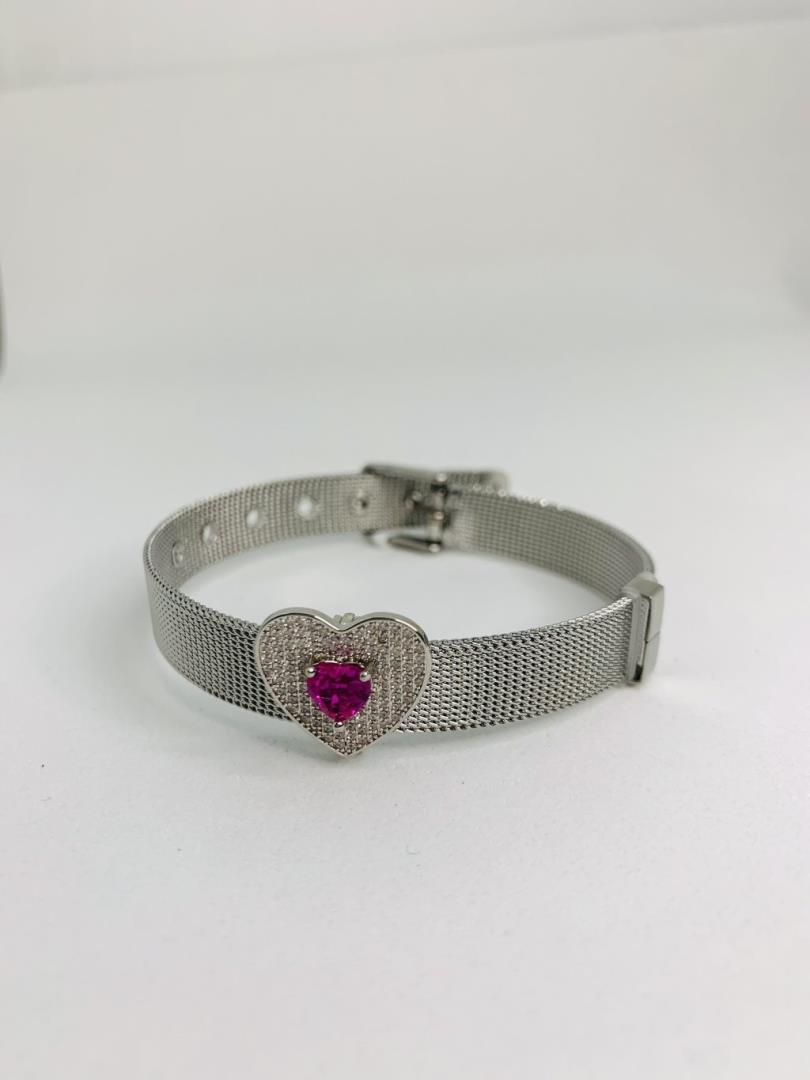 Pulseira Esteira Malha de Aço Inspiração da Alta Joalheria