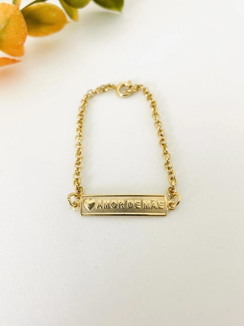 Pulseira Infantil Frase Amor de mãe