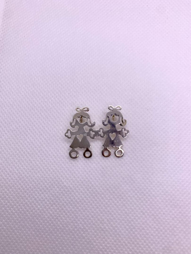 Pingente Prata 925 Irmãs Gêmeas