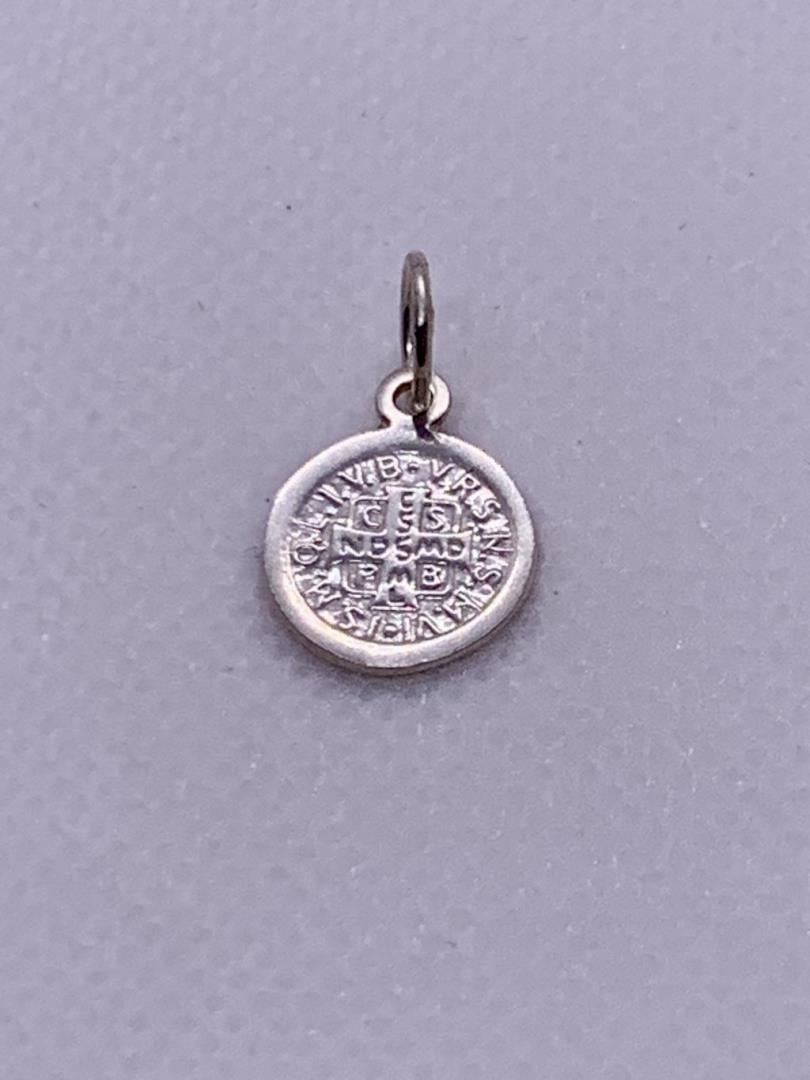 Pingente São Bento Tamanho P Em Prata 950 - Imagem 2