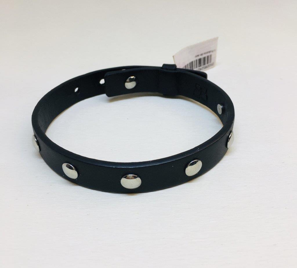 Pulseira De Couro Com Esferas