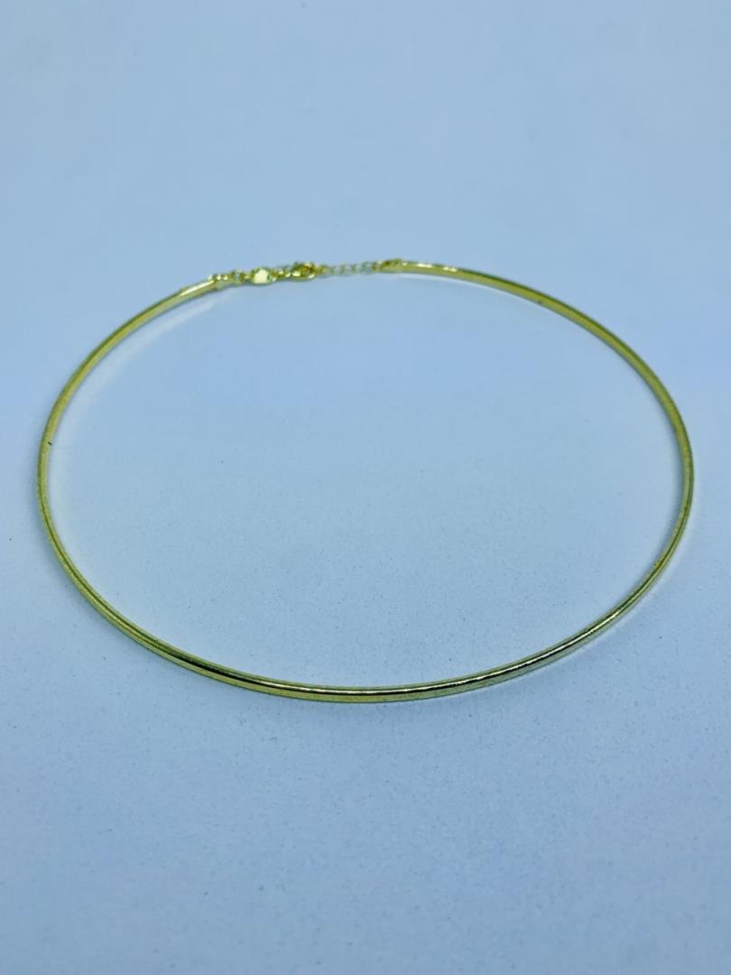 Aro Aberto Fino Com Banho De Ouro 18K - Imagem 2