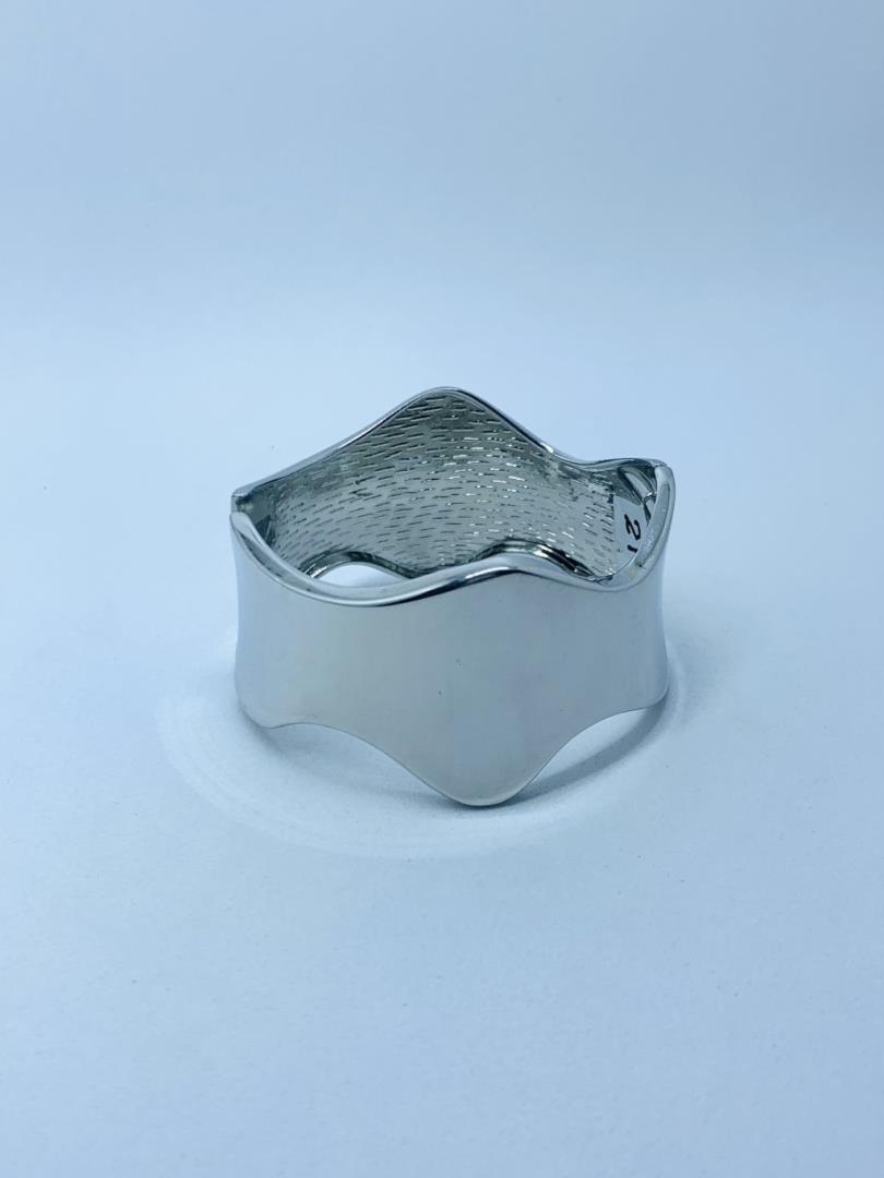 Bracelete Fechado Com Banho De Ródio - Imagem 2