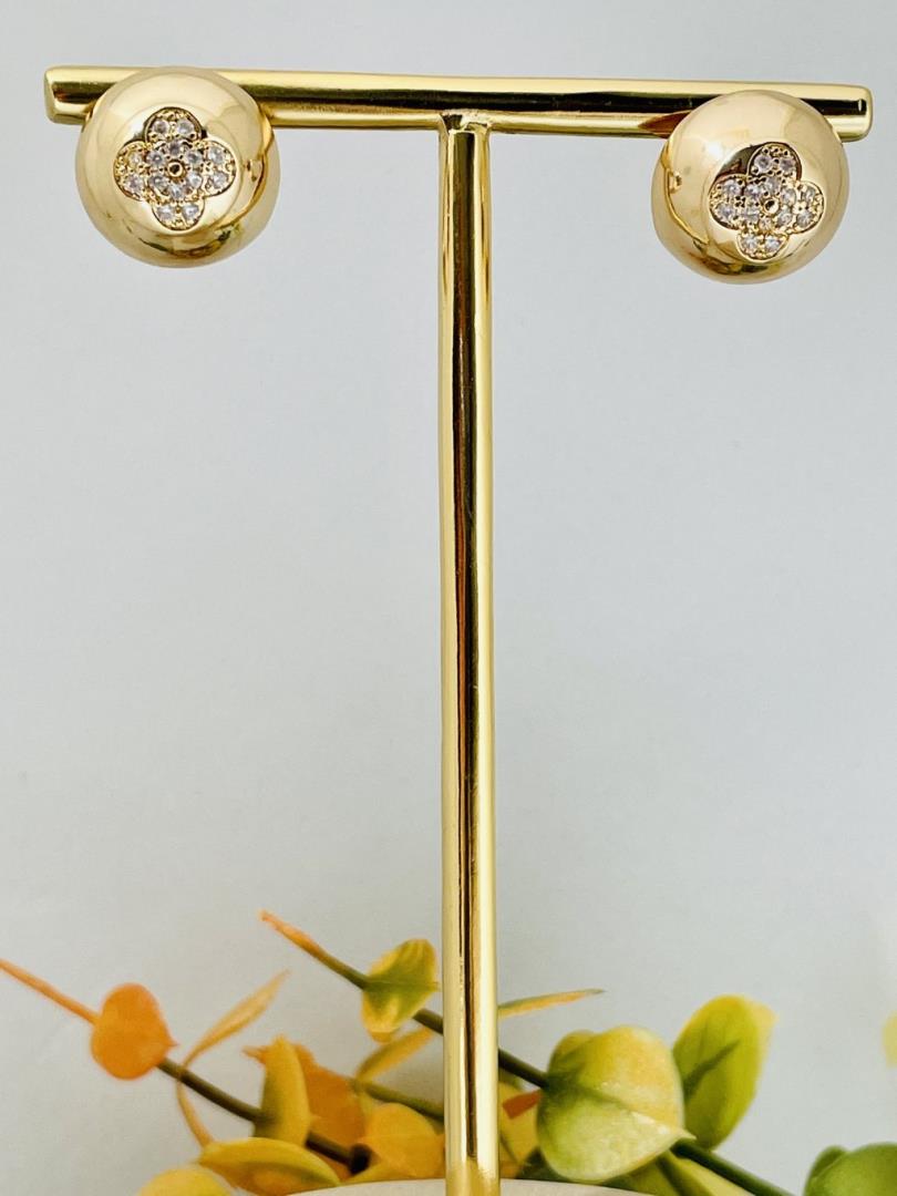 Brinco Banho de Ouro 18k Inspiração Alta Joalheria