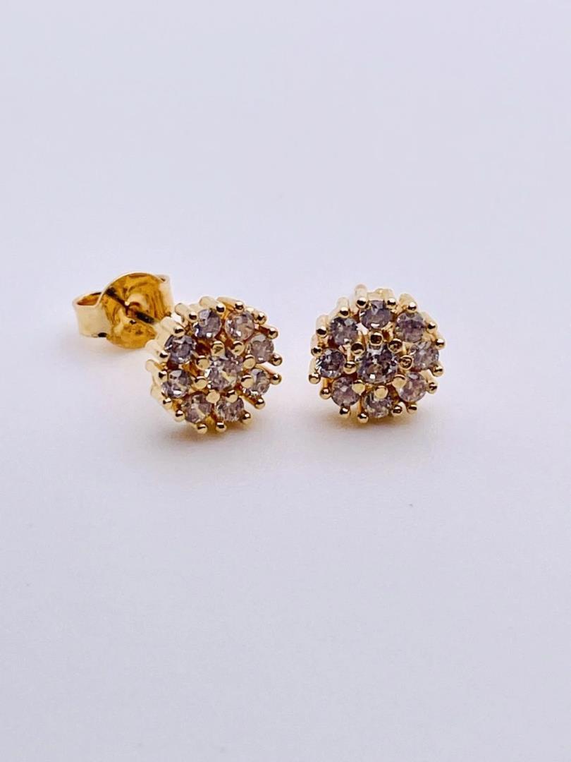 Brinco Formato Flor Cravejado