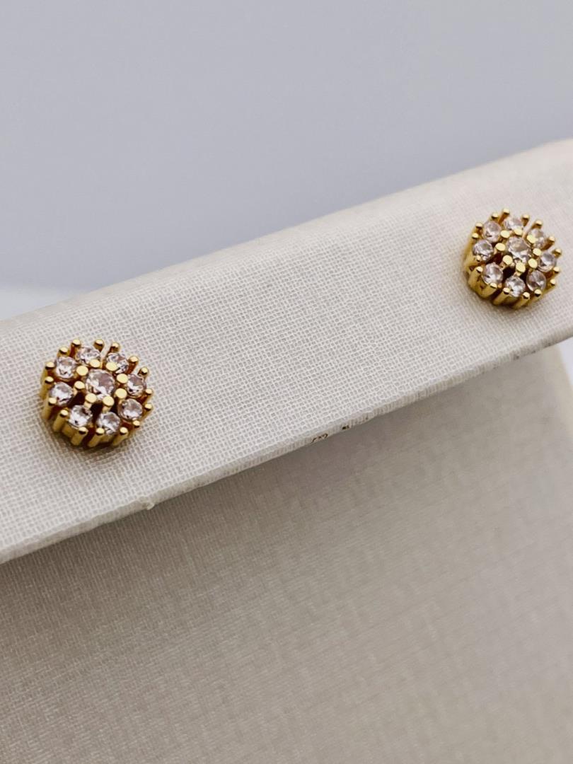 Brinco Formato Flor Cravejado - Imagem 2