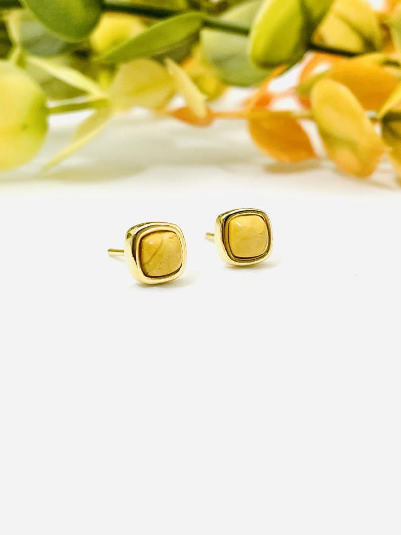 Brinco Pedra Howlita