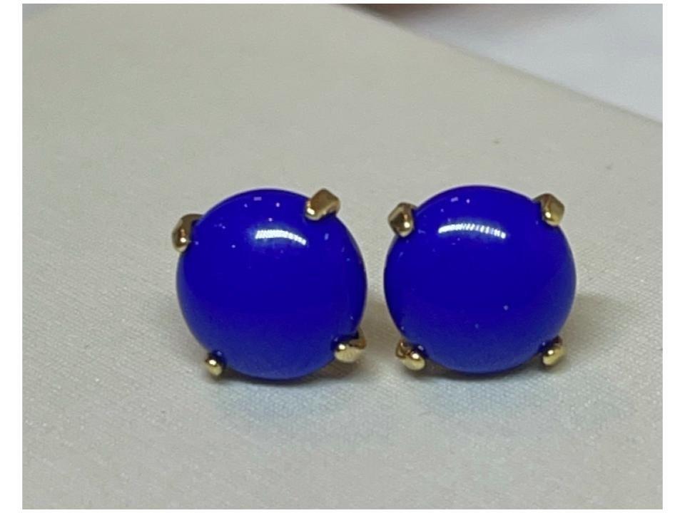 Brinco Pedra Natural Redonda