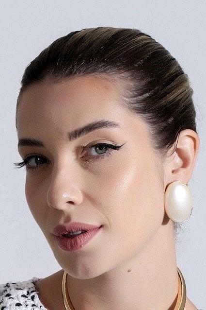 Brinco Pérola Oval