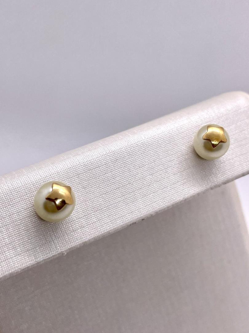 Brincos De Pérola Com Estrela