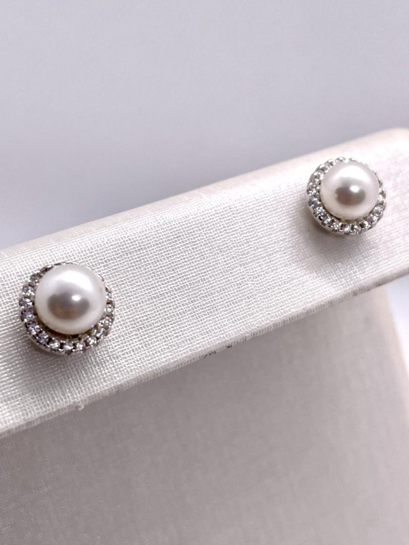 Brincos De Pérolas Com Zircônias Cravejadas