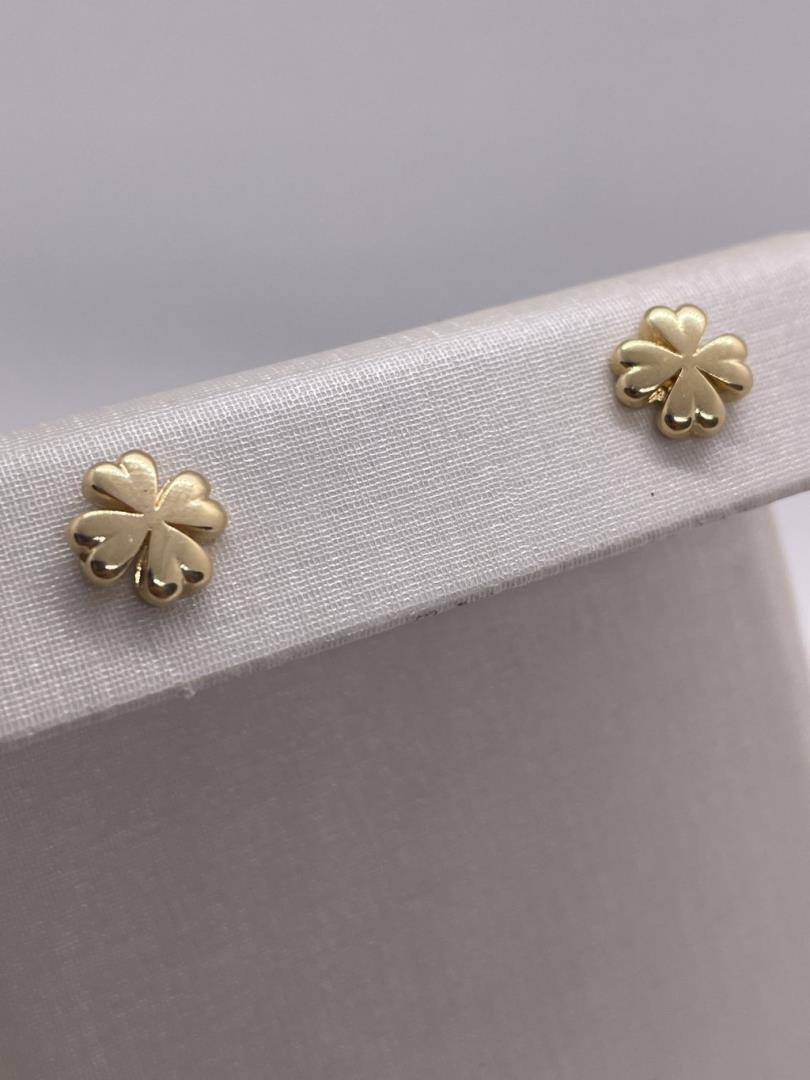 Brincos Formato Trevo De 4 Folhas - Imagem 2