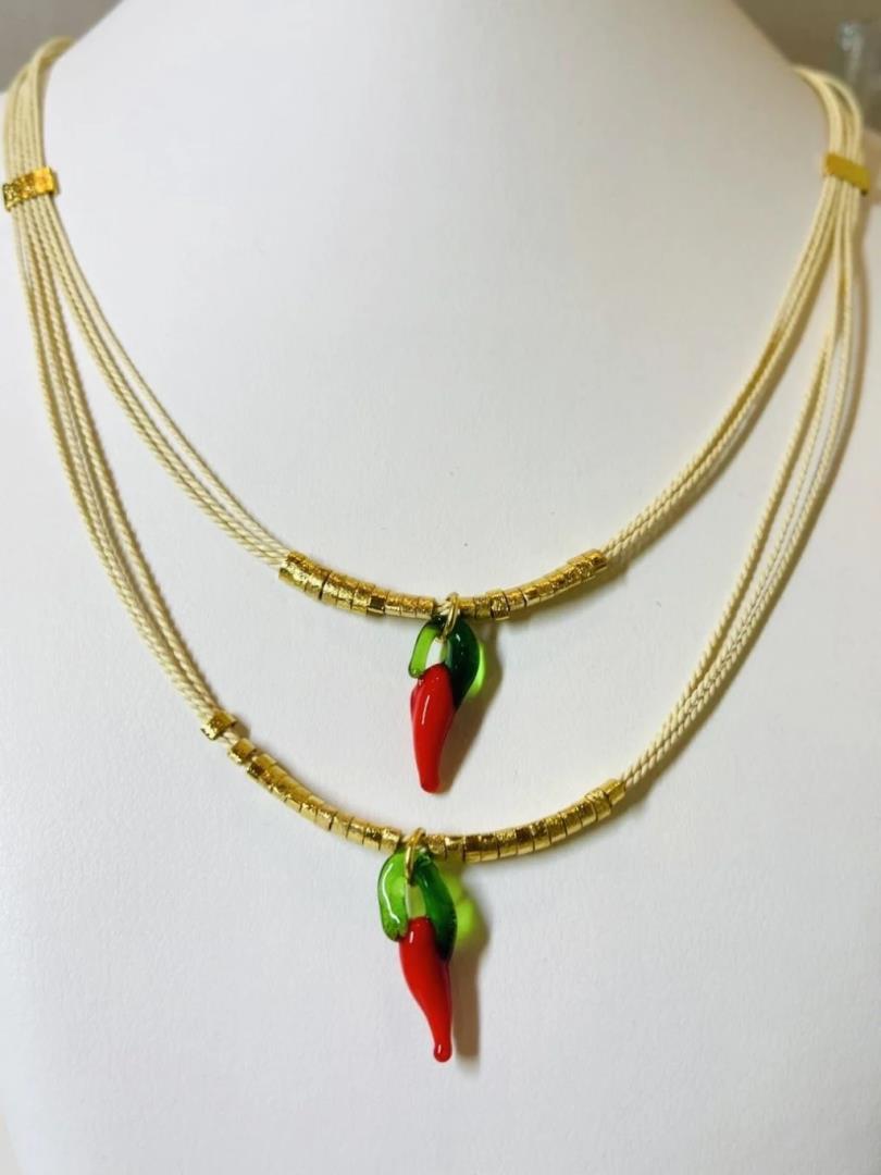 Colar Biojoias Banhado A Ouro Produzido Com Palhas De Buriti