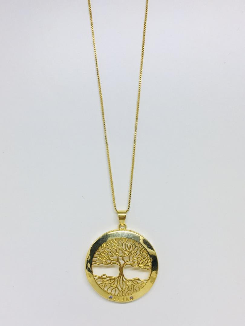 Colar Com Pingente Árvore Da Vida