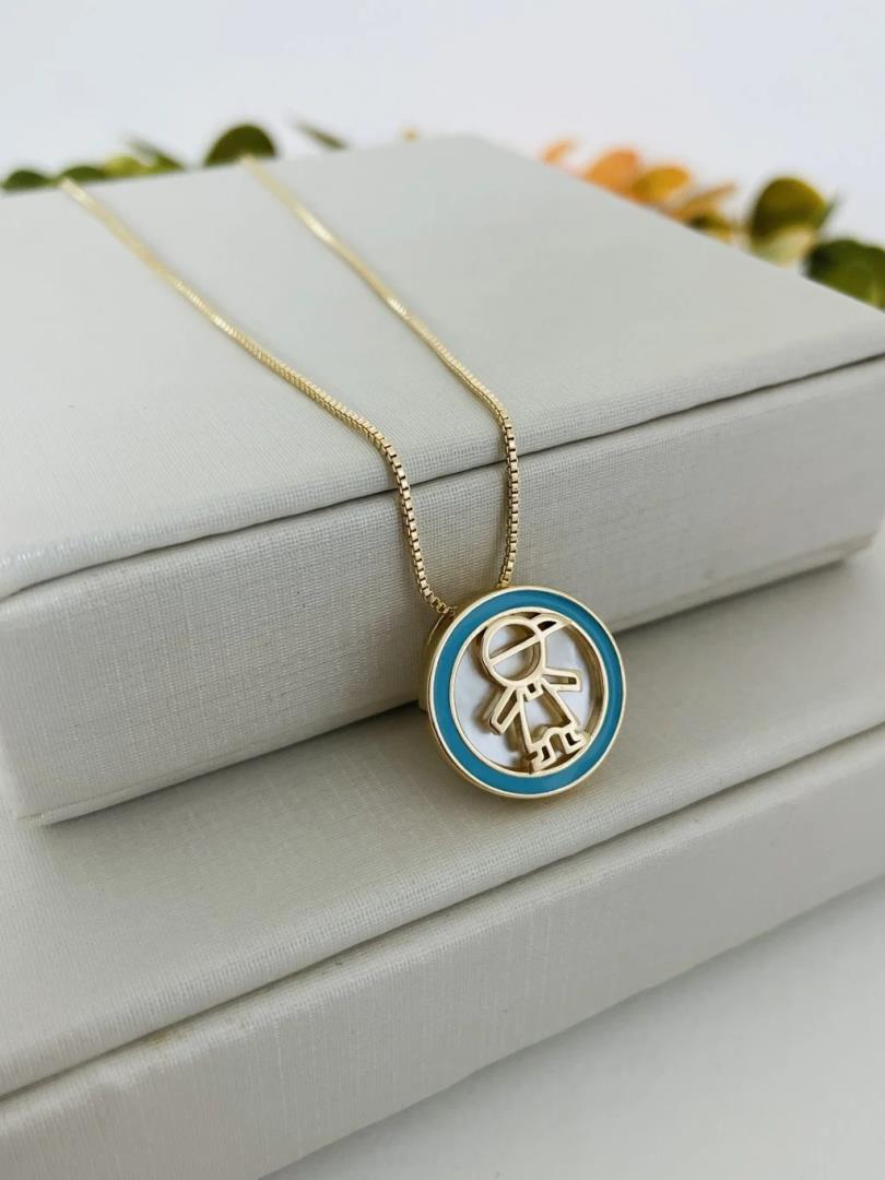 Colar Com Pingente Menino