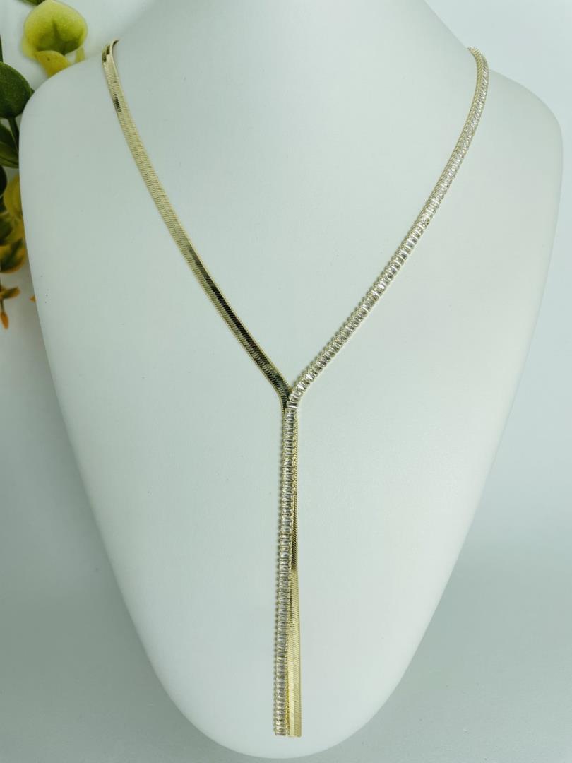 Colar Gravatinha Cravejado