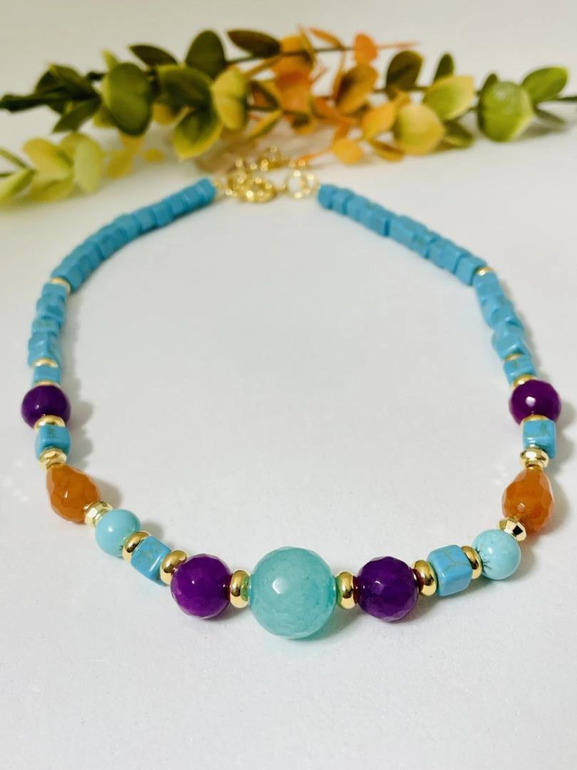 Colar Lírios do Vale com Pedras Naturais - Imagem 2