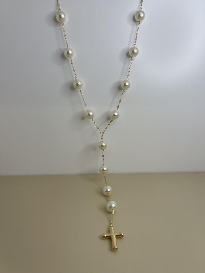 Colar Terço Pérolas