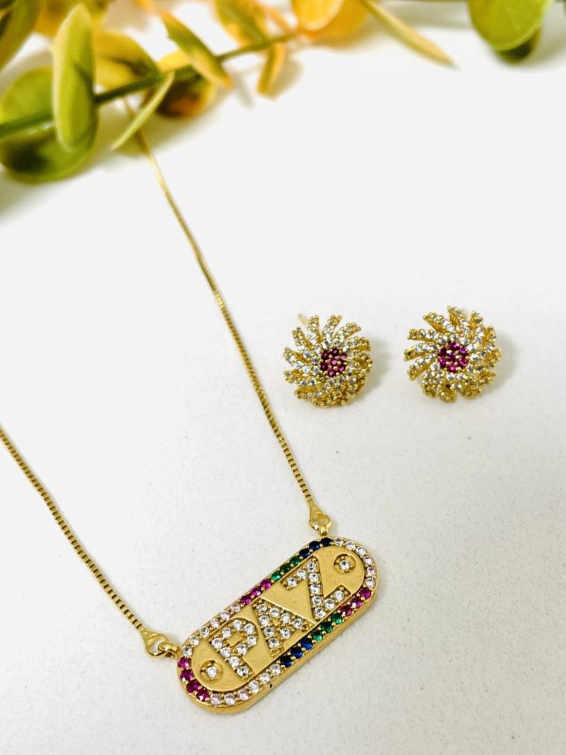 Conjunto Paz com Pedras Coloridas