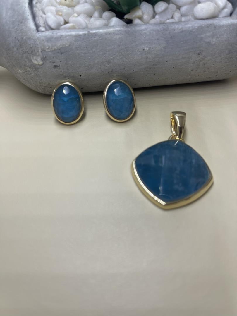 Conjunto De Pedras Naturais Brasileiras Apatita Azul