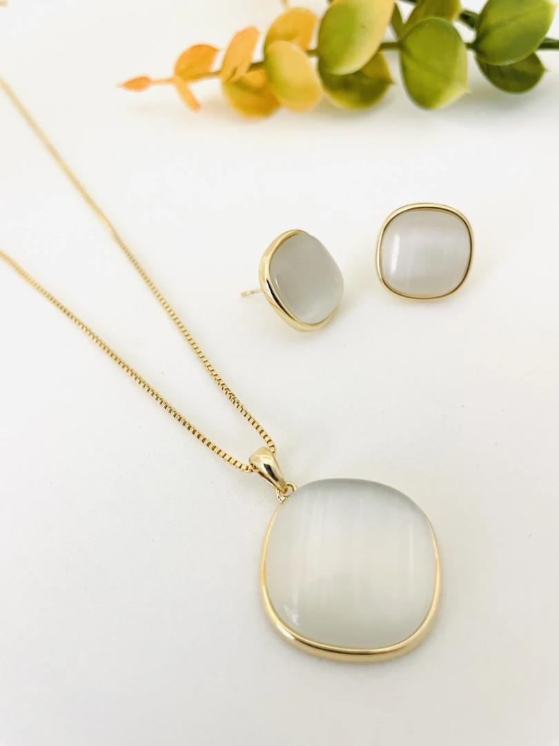 Conjunto Pedra Olho de Gato