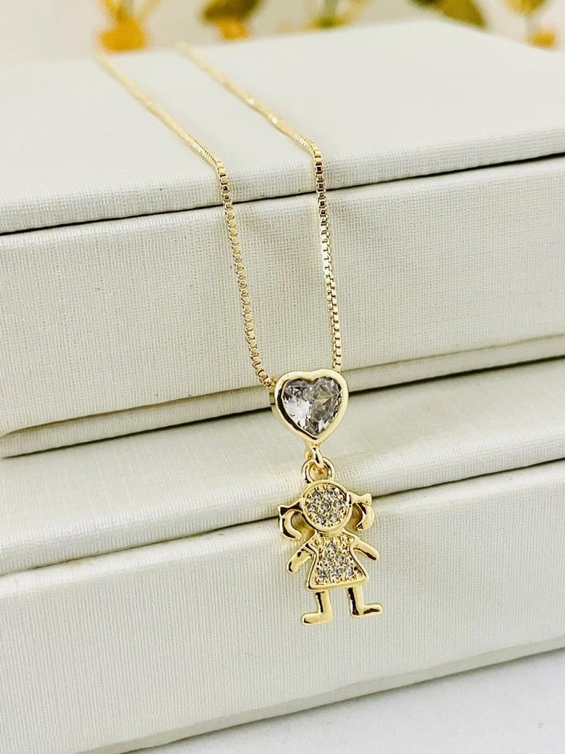 Corrente com Pingente Menina