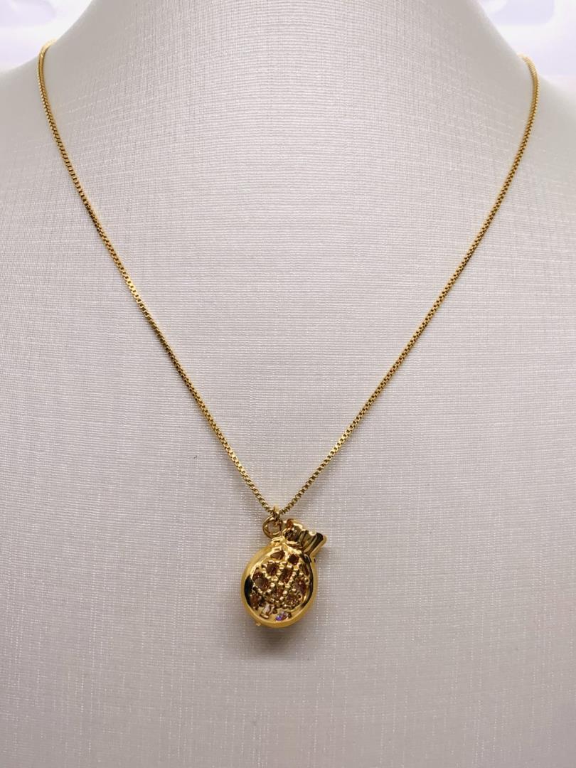 Corrente Com Pingente Moringa Vazado