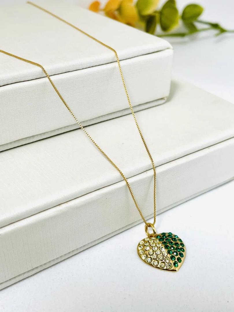 Corrente Coração Cravejado