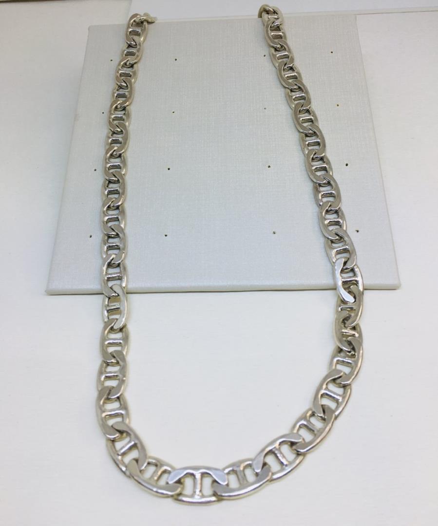 Corrente De Prata 925 Maculino Elos Com 1cm De Largura