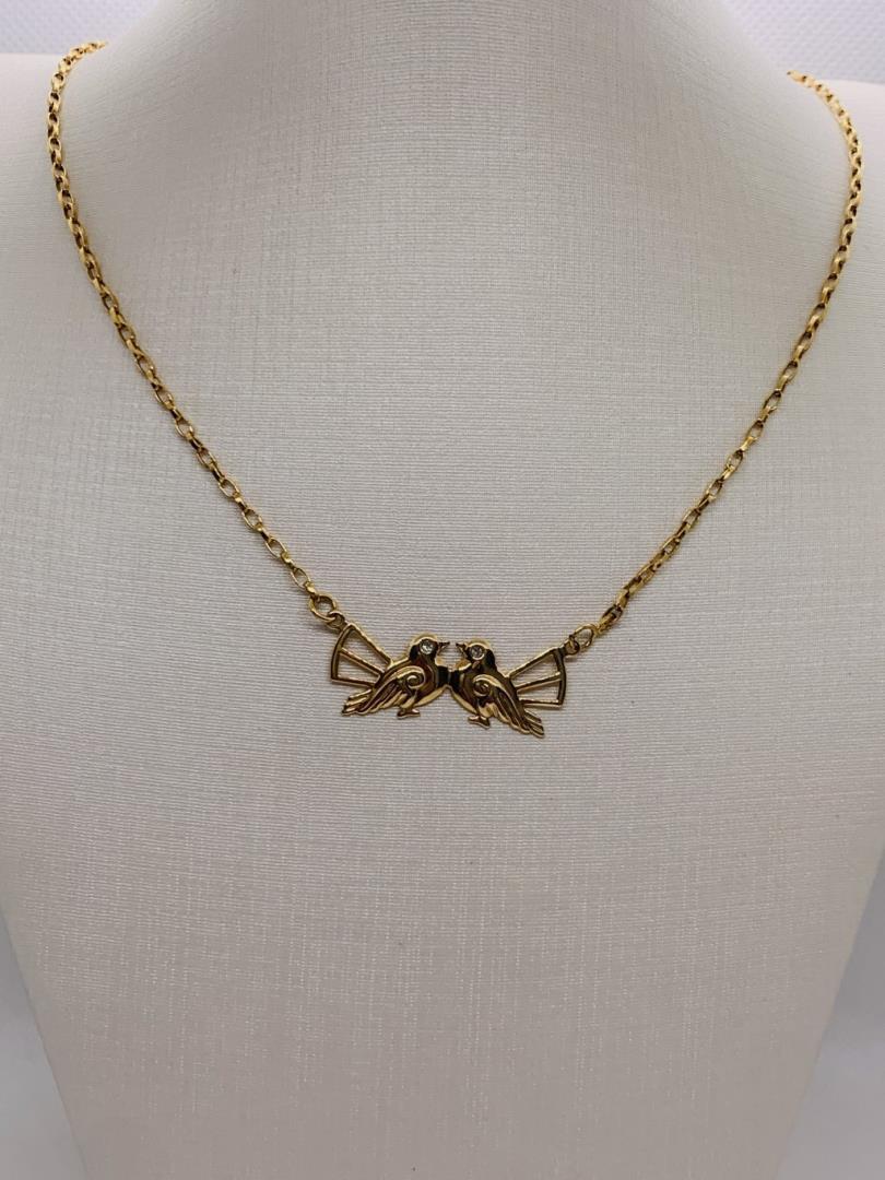 Corrente Elos Com Pingente Beija Flor