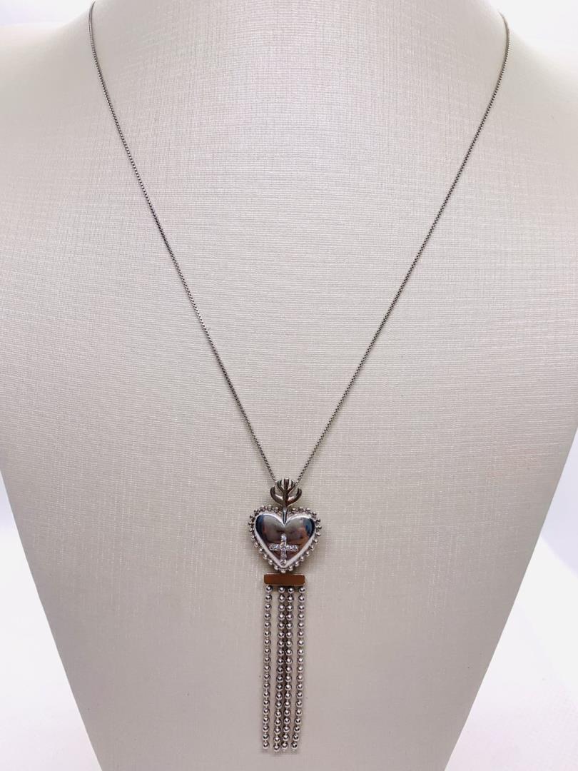 Corrente Veneziana De Prata Com Banho De Ródio