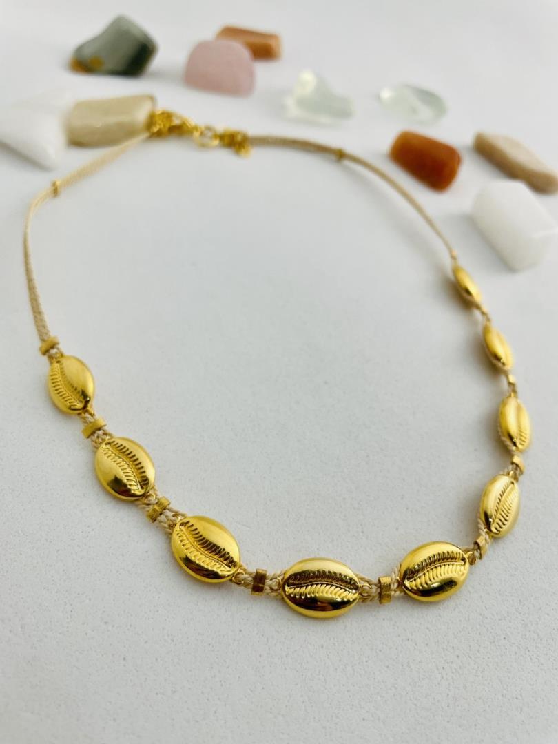 Gargantilha Biojoias Banhada A Ouro Feitas Com Palha De Buriti