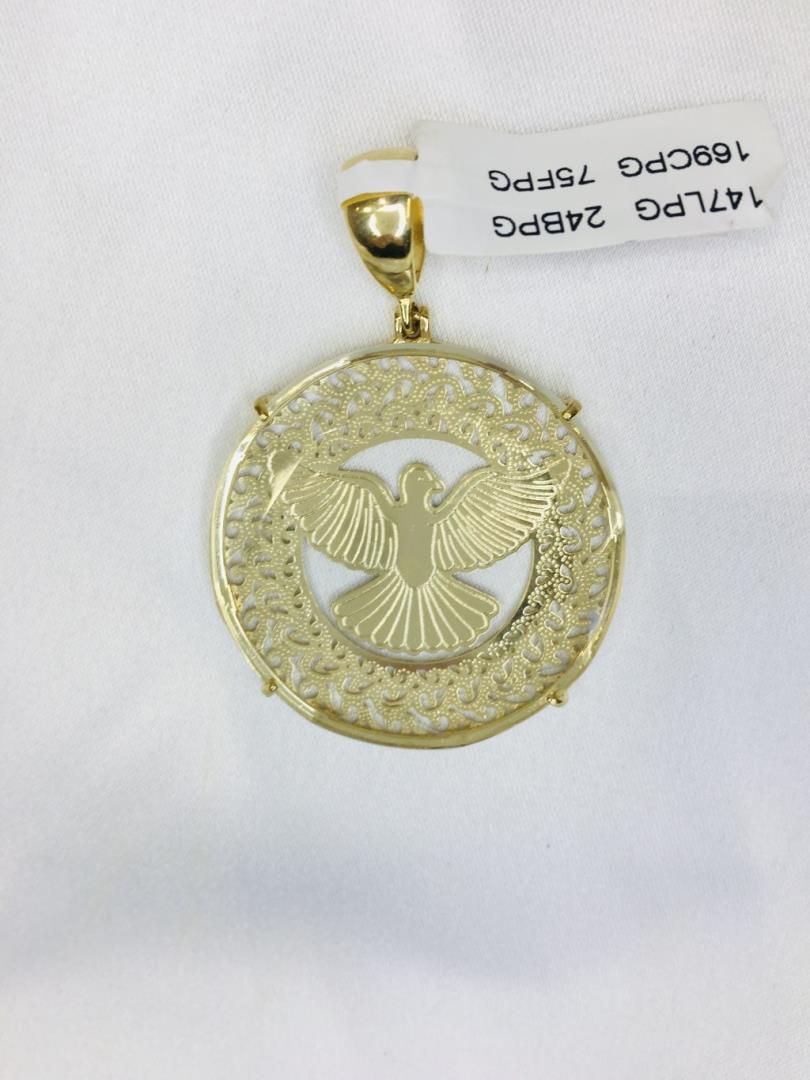 Pingente Divino Espírito Santo No Cristal