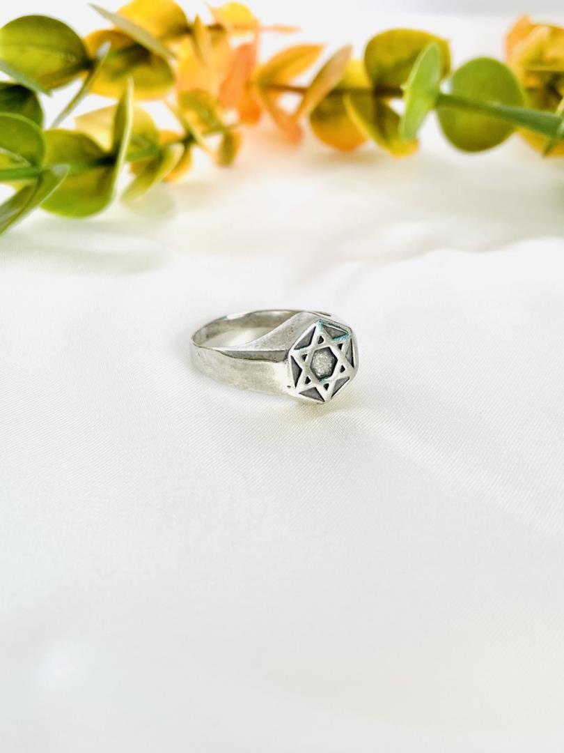 Anel de Prata 925 Estrela de Davi