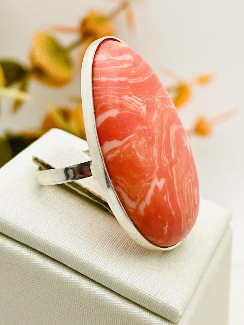 Anel de Prata Pedra cor Laranja