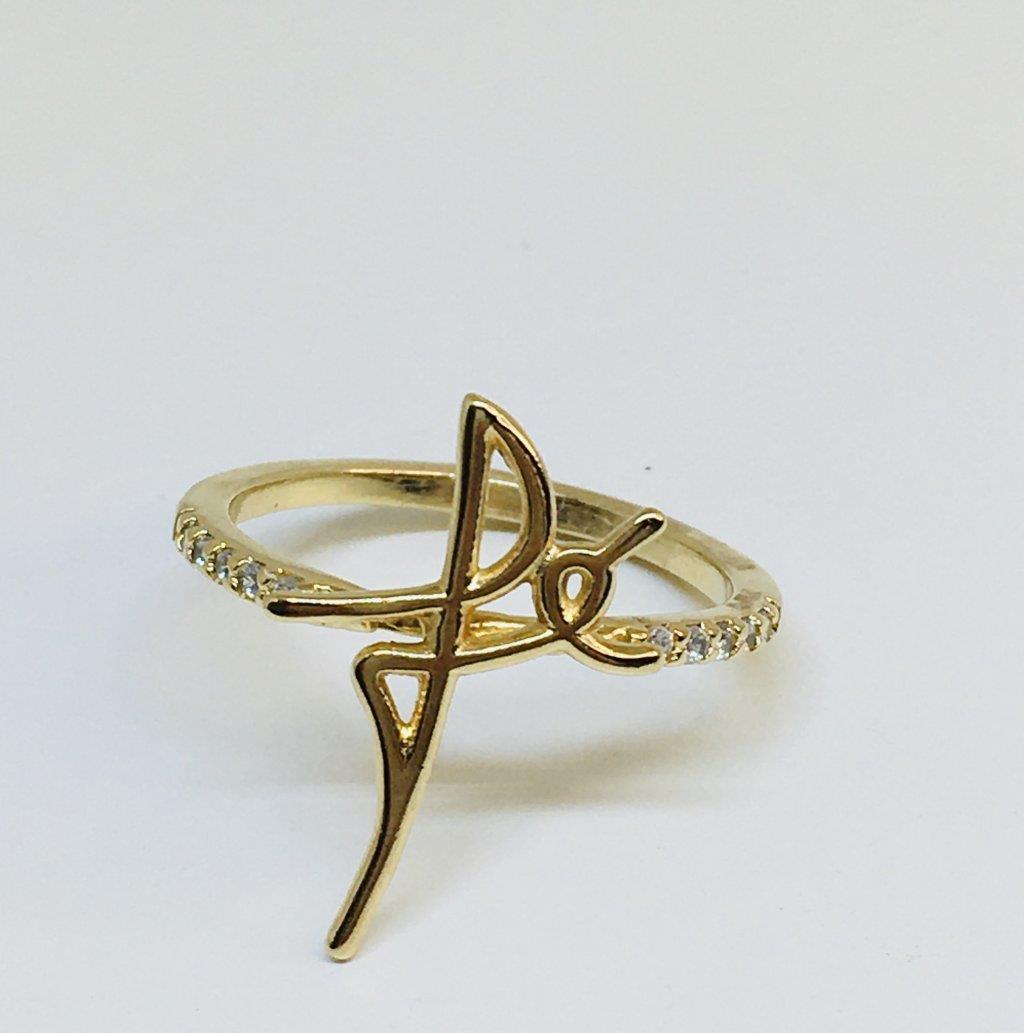 Anel Fé Com Cravejamento Nas Laterais