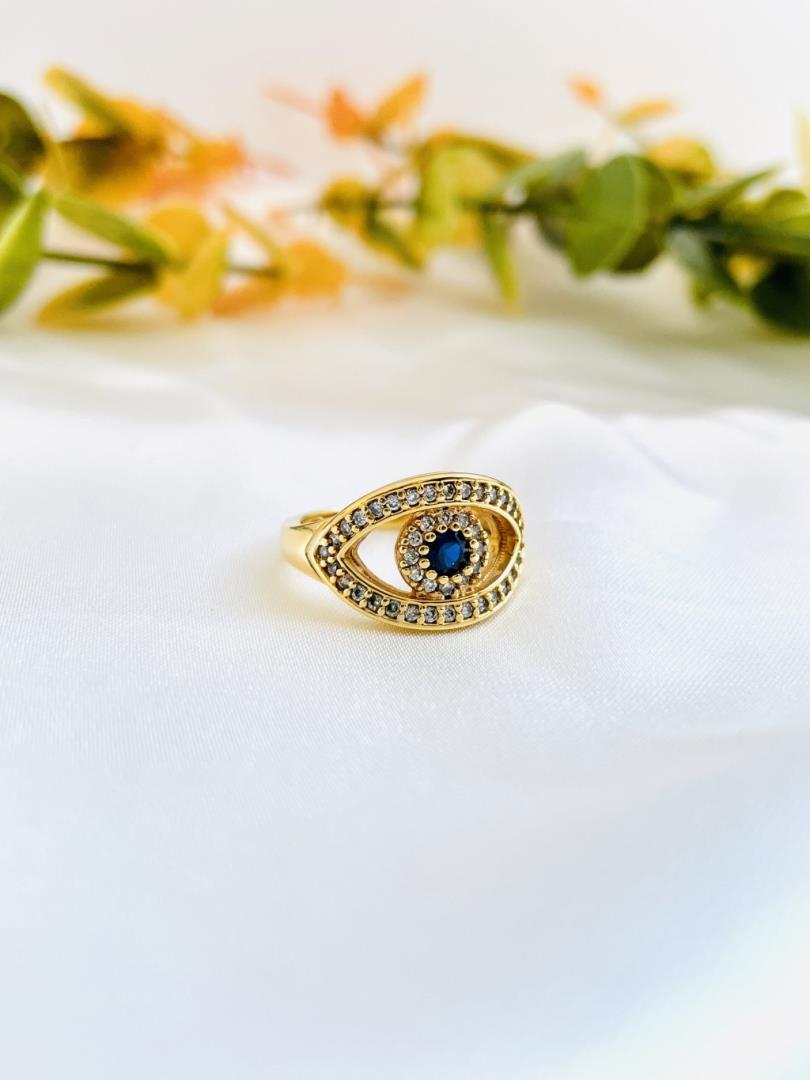 Anel Olho Grego Cravejado