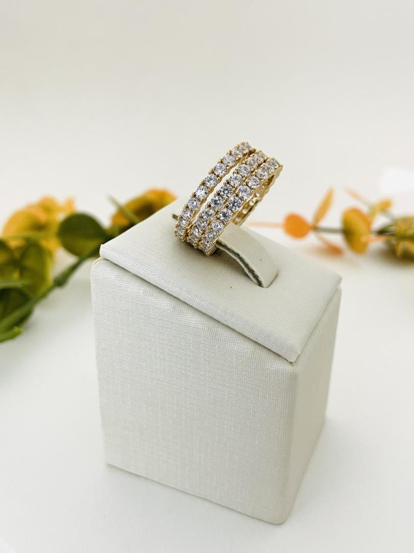 Anel Triplo Cravejado - Imagem 2