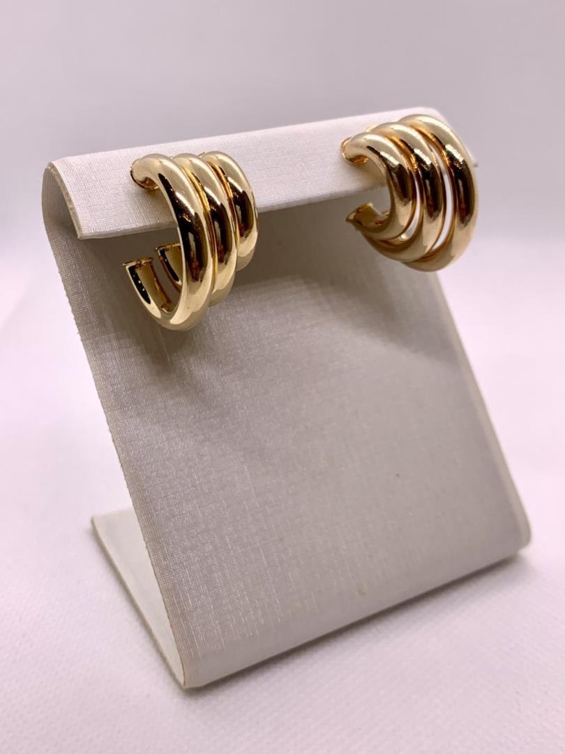 Argola Aberta Folheada a Ouro