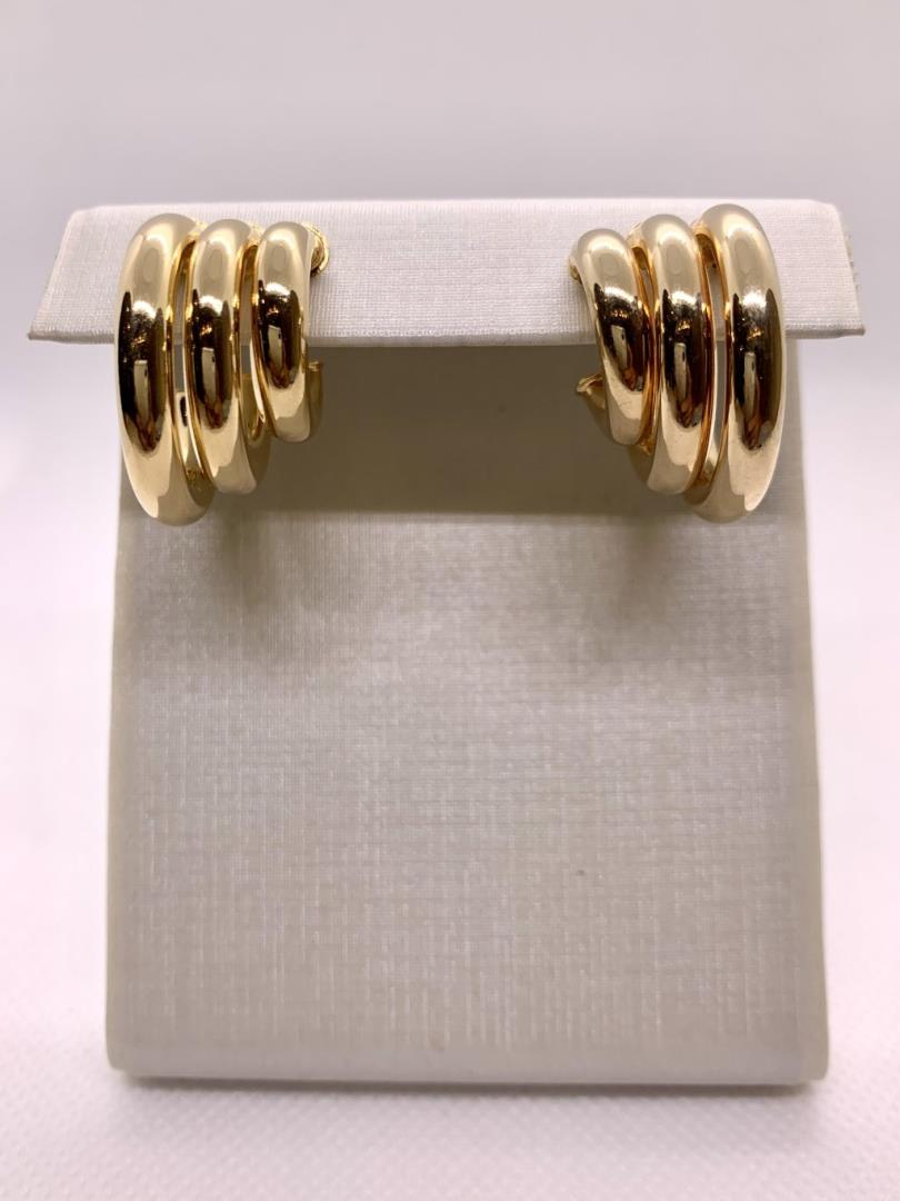 Argola Aberta Folheada a Ouro - Imagem 2