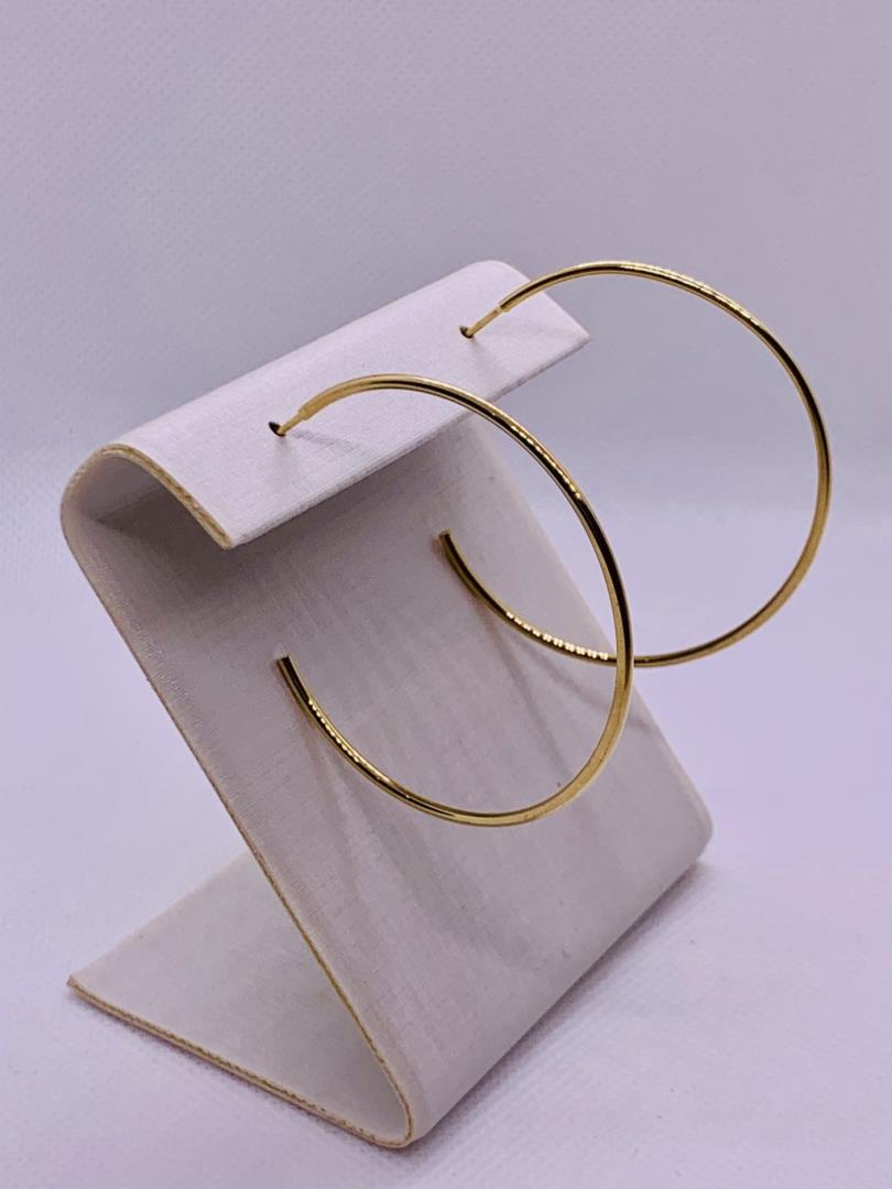 Argola Aberta Tamanho Médio Folheado A Ouro