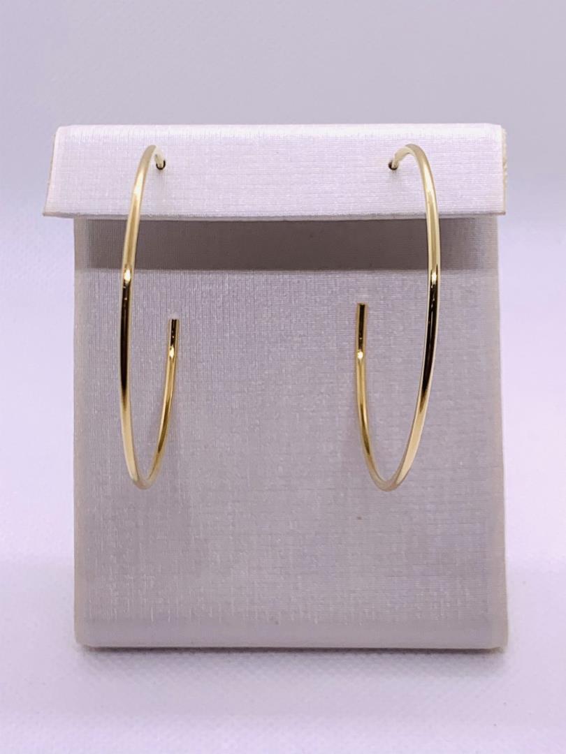 Argola Aberta Tamanho Médio Folheado A Ouro - Imagem 2