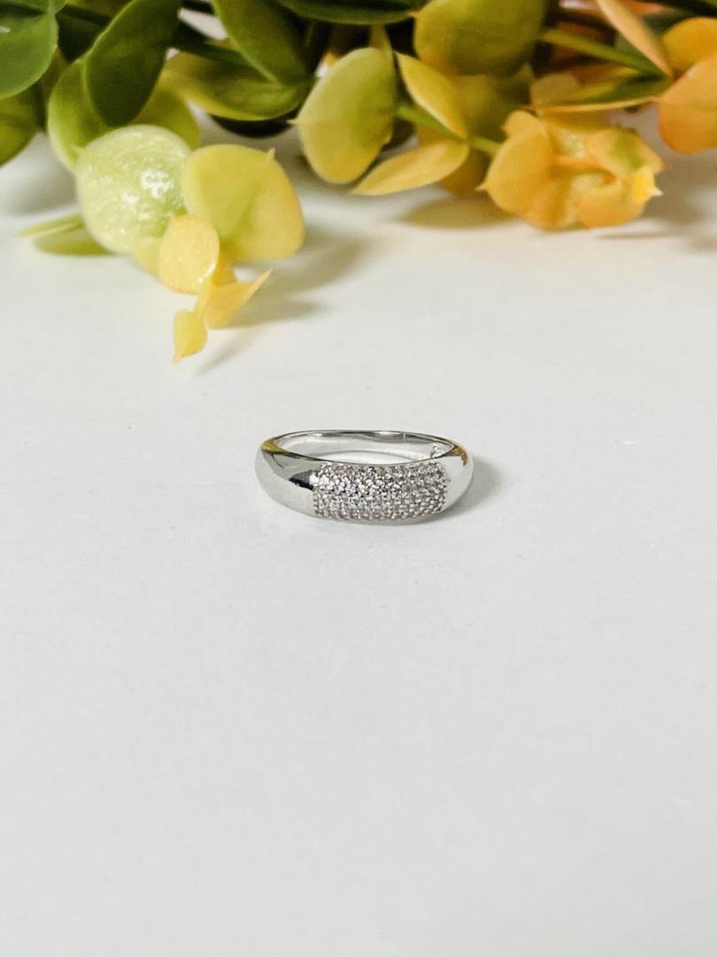 Anel Aparador Prata 925 Cravejado