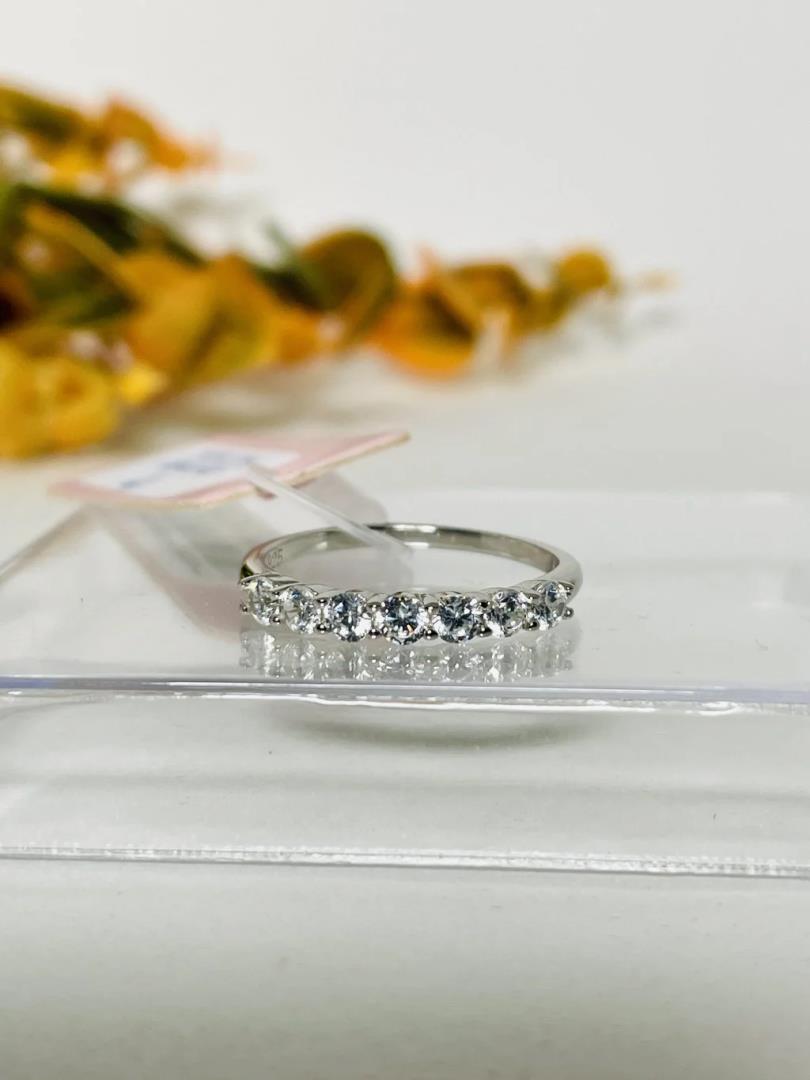 Anel Aparador Prata 925 Cravejado Aro 21