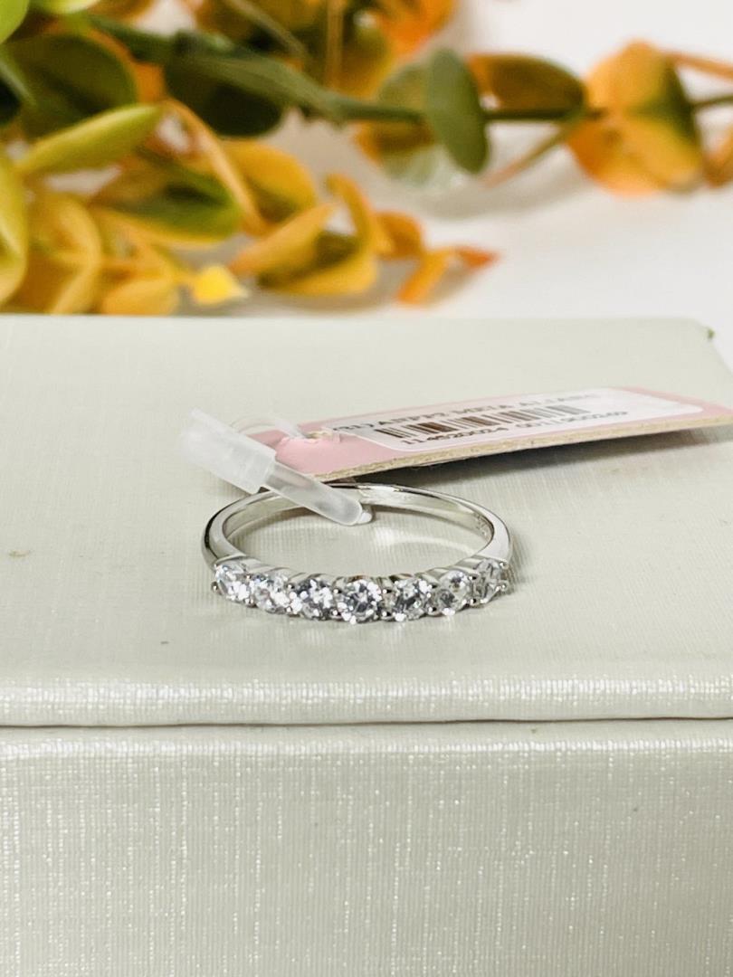 Anel Aparador Prata 925 Cravejado Aro 21 - Imagem 2